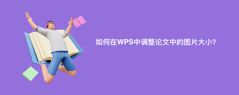 如何在WPS中调整论文中的图片大小？