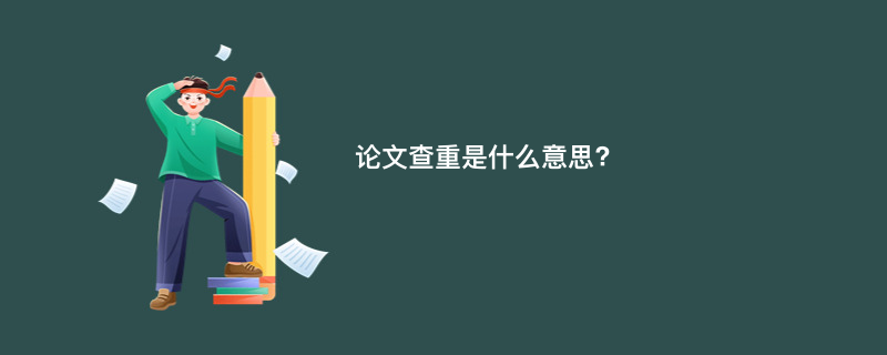 论文查重是什么意思?