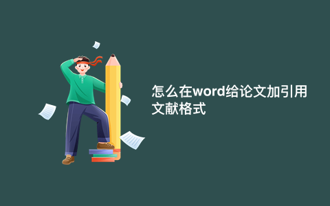 怎么在word给论文加引用文献格式